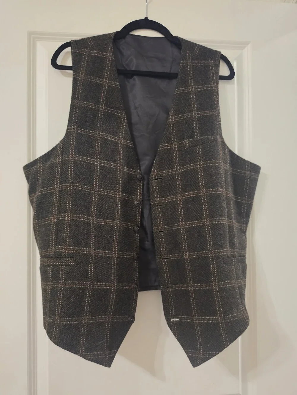 Mens Plaid Vest